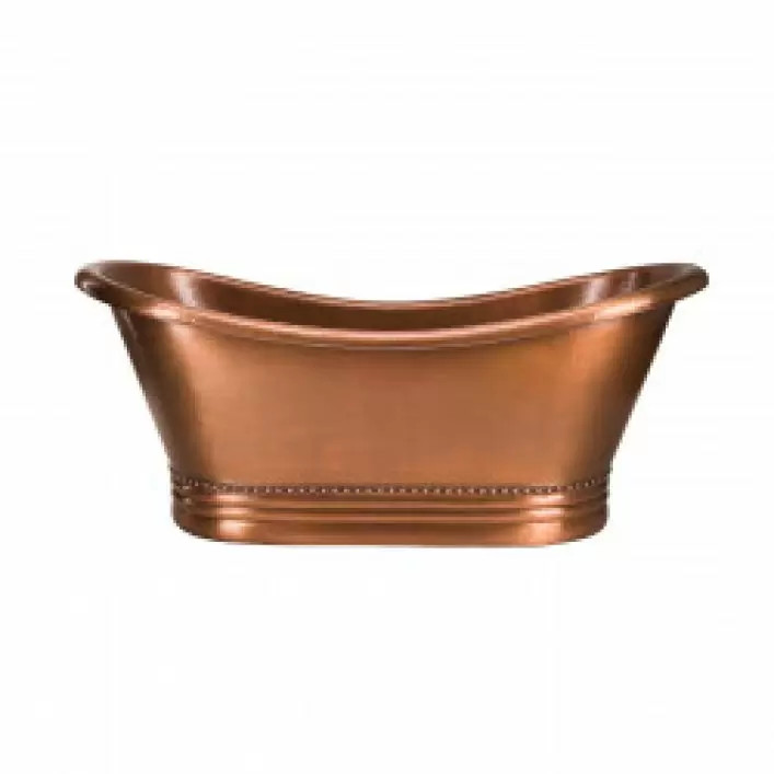 Harlow Copper Freestanding Double Slipper Bathtub - Medium Copper | Vintage Tub & Bath