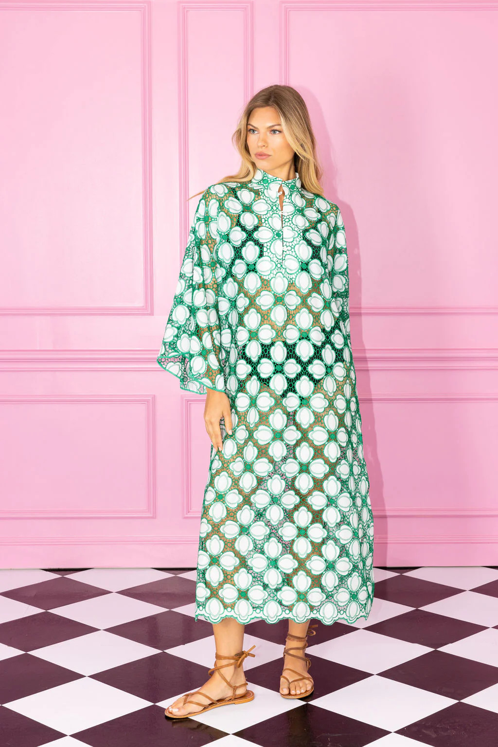 green petal signature maxi caftan | La Vie Style House