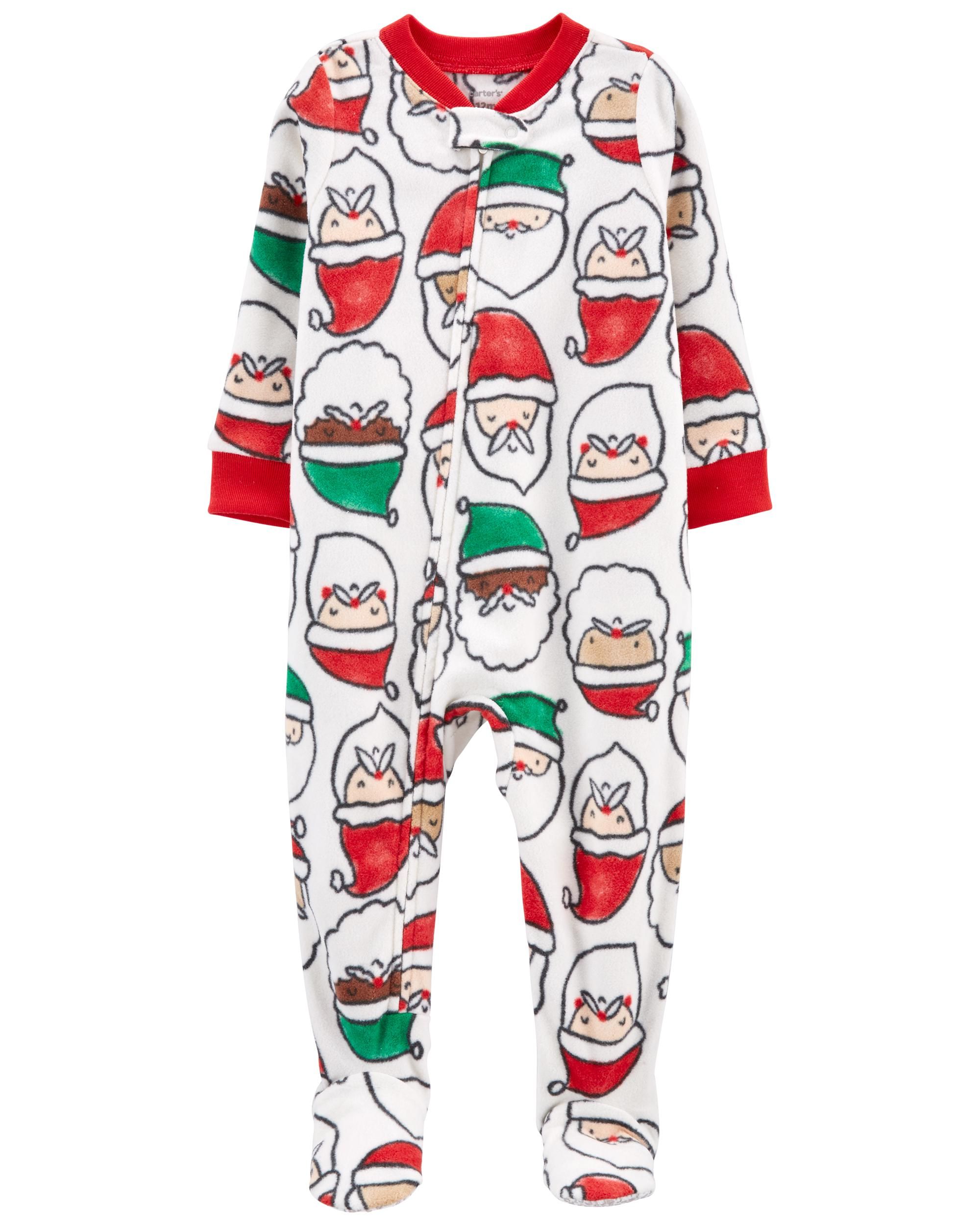 1-Piece Santa Fleece Footie PJs | Carter's