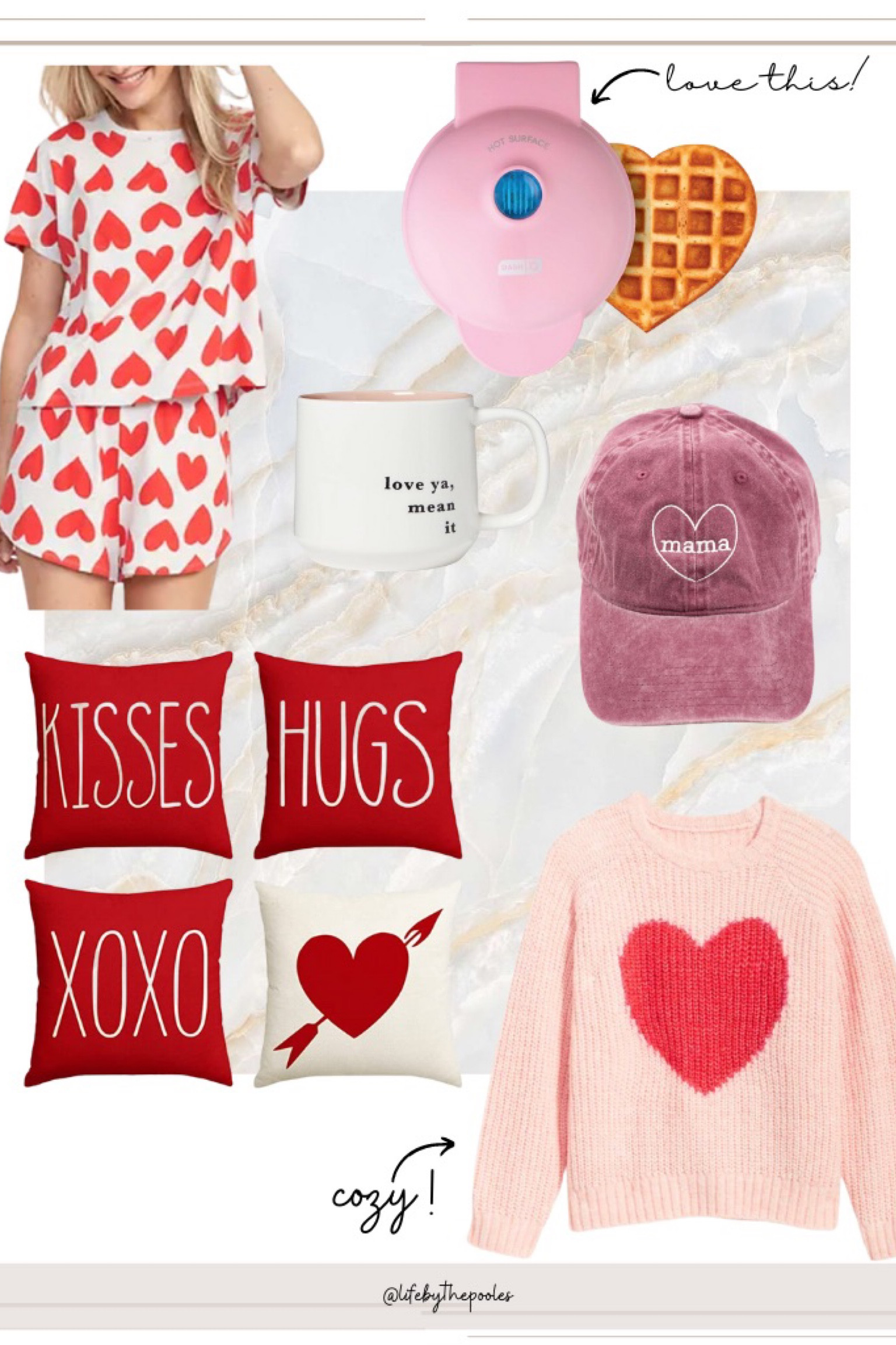 Valentine’s Day, valentines decor, valentines apparel, cute Valentine’s Day finds, Valentine’s Day outfit, mama baseball hat, heart pajamas, target Valentine’s Day find, old navy pajama set, heart sweater, Valentine’s Day decor, throw pillows, heart shaped waffle maker, 

#LTKhome #LTKunder50 #LTKSeasonal