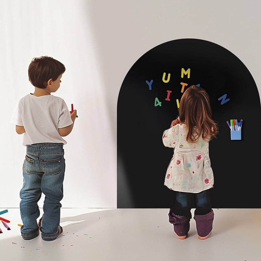 Arch Magnetic Wall Decal for Kids, 40 x 32 Upgraded Self-Adhesive Magnetic Chalkboard for Wall, M... | Amazon (US)
