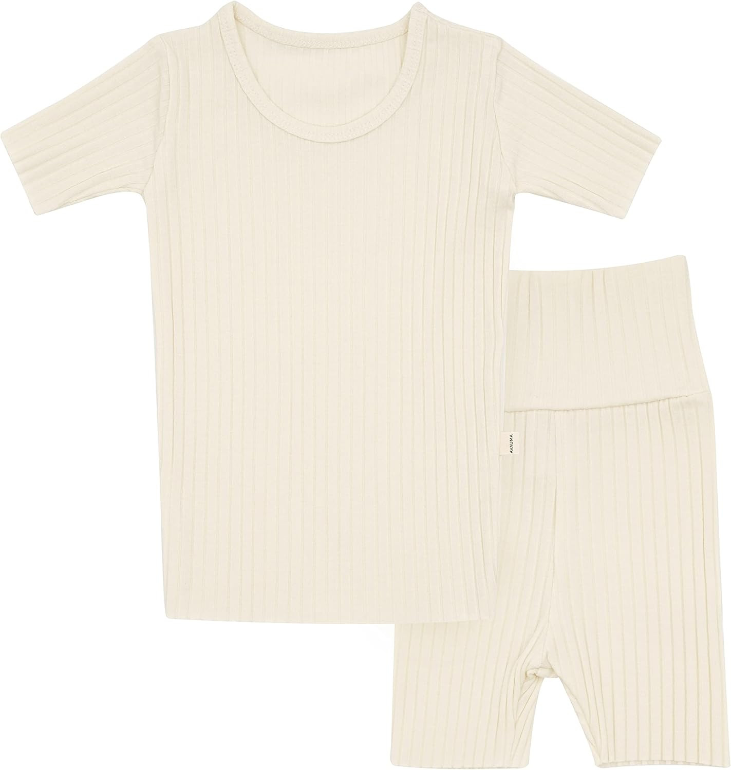 AVAUMA Baby Boys Girls Pajama Set 6M-4T Kids Cute Toddler Snug fit Pjs Ribbed Cotton Modal Short Sle | Amazon (US)