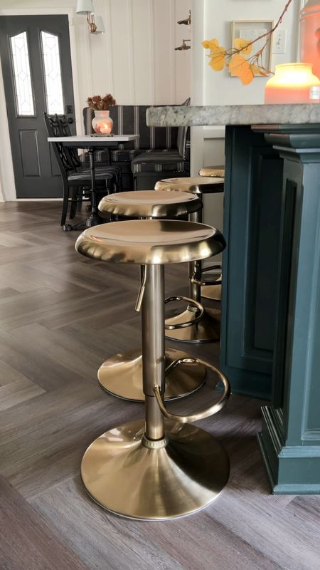 Still loving our barstools that were super affordable! 

Swivel, gold, counter stool, kitchen chairs



#LTKVideo