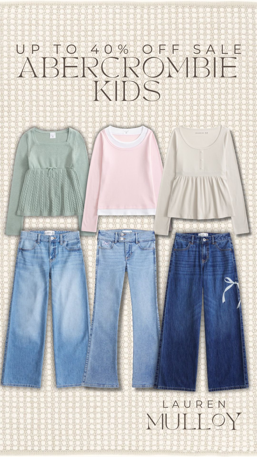 Abercrombie Kids is having an up to 40% off sale right now!!

gifts for her, holiday fashion, finds under 50, finds under 100, sweater, new arrivals, denim, lauren mulloy 

 #LTKHoliday #LTKSeasonal #LTKFindsUnder50