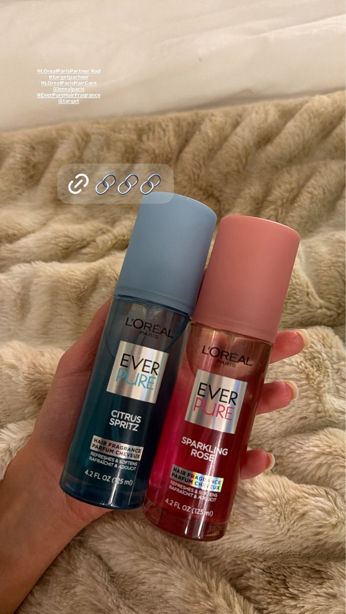 #LOrealParisPartner #ad Glazed honey is my absolute favorite for every day spray!!!!!!!!!! #targetpartner​ #LOrealParisHairCare @loréal paris usa #EverPureHairFragrance @target