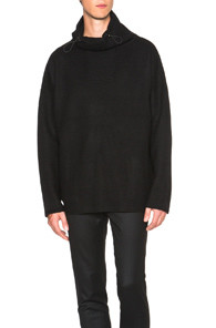 Acne Studios Moore Boiled Wool-Blend Turtleneck in Black | FWRD 
