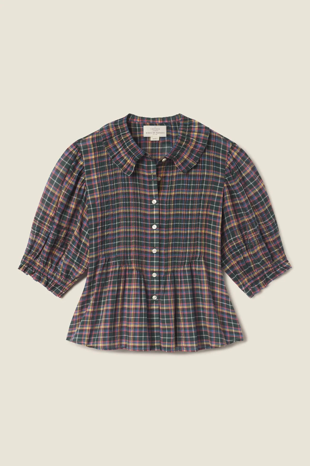 Jess Blouse Prisma Plaid | TROVATA
