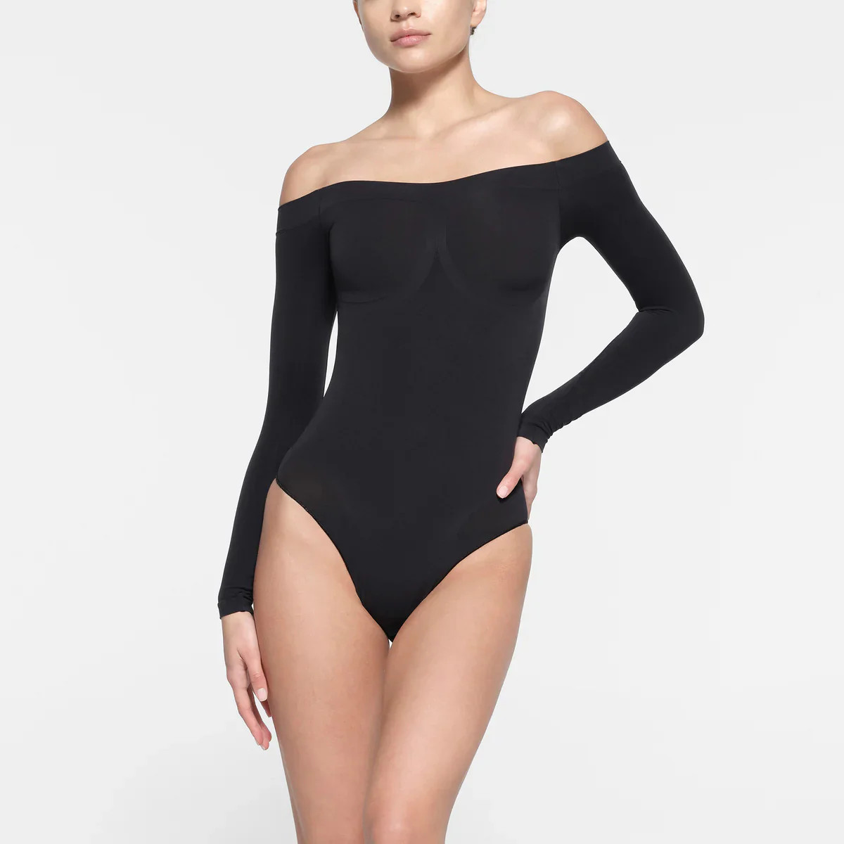 SKIMS Off The Shoulder Brief Bodysuit | Black | XL | Seamless Sculpt | SKIMS (US)
