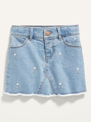 Light-Wash Frayed-Hem Jean Skirt for Toddler Girls | Old Navy (US)