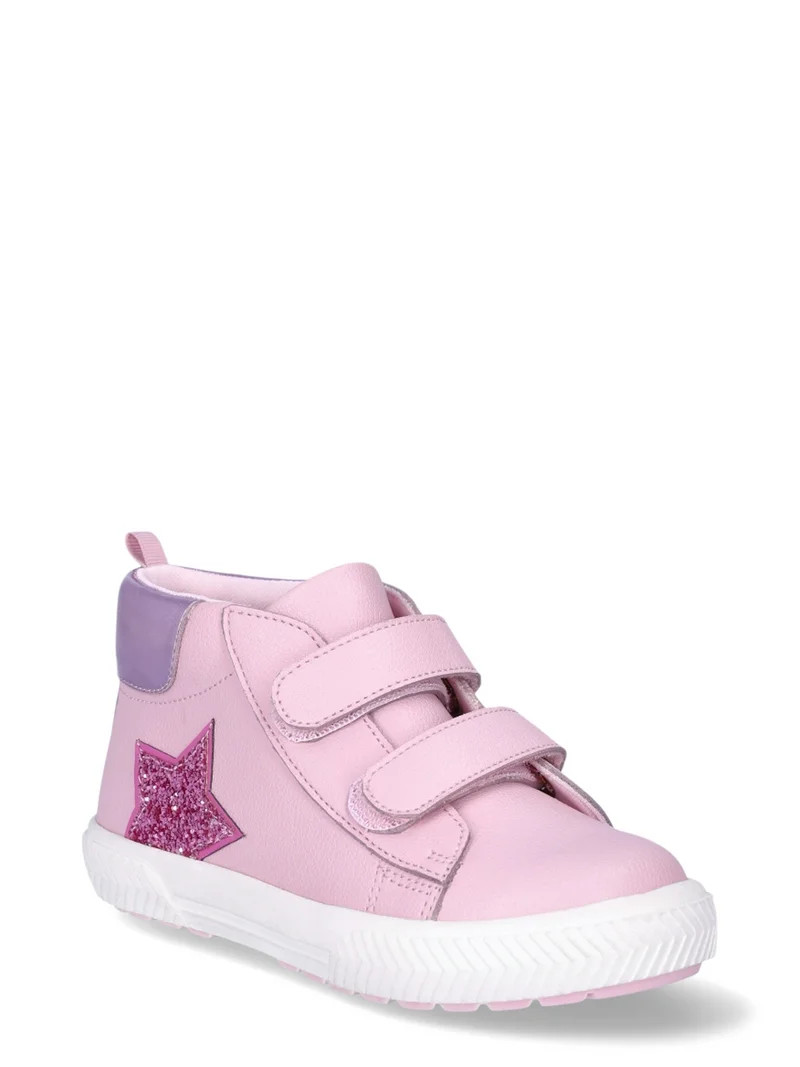 Wonder Nation Toddler Girl Star Icon Patched High Top Sneaker | Walmart (US)