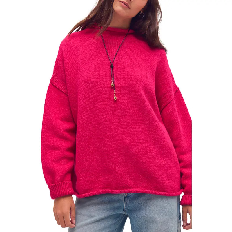 Free People Torres Turtleneck Sweater in Sugar Swizzle at Nordstrom, Size Medium | Nordstrom