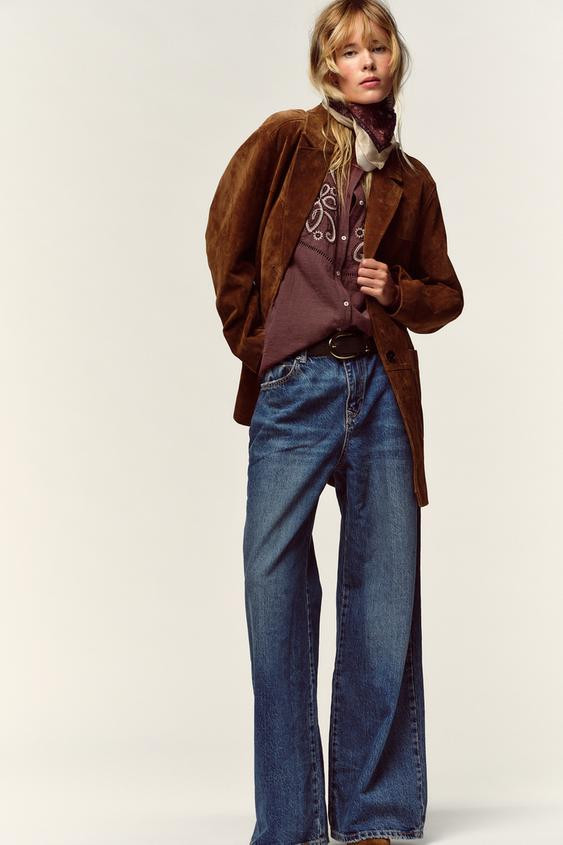 Z1975 WIDE LEG LOW RISE BELT JEANS | Zara US