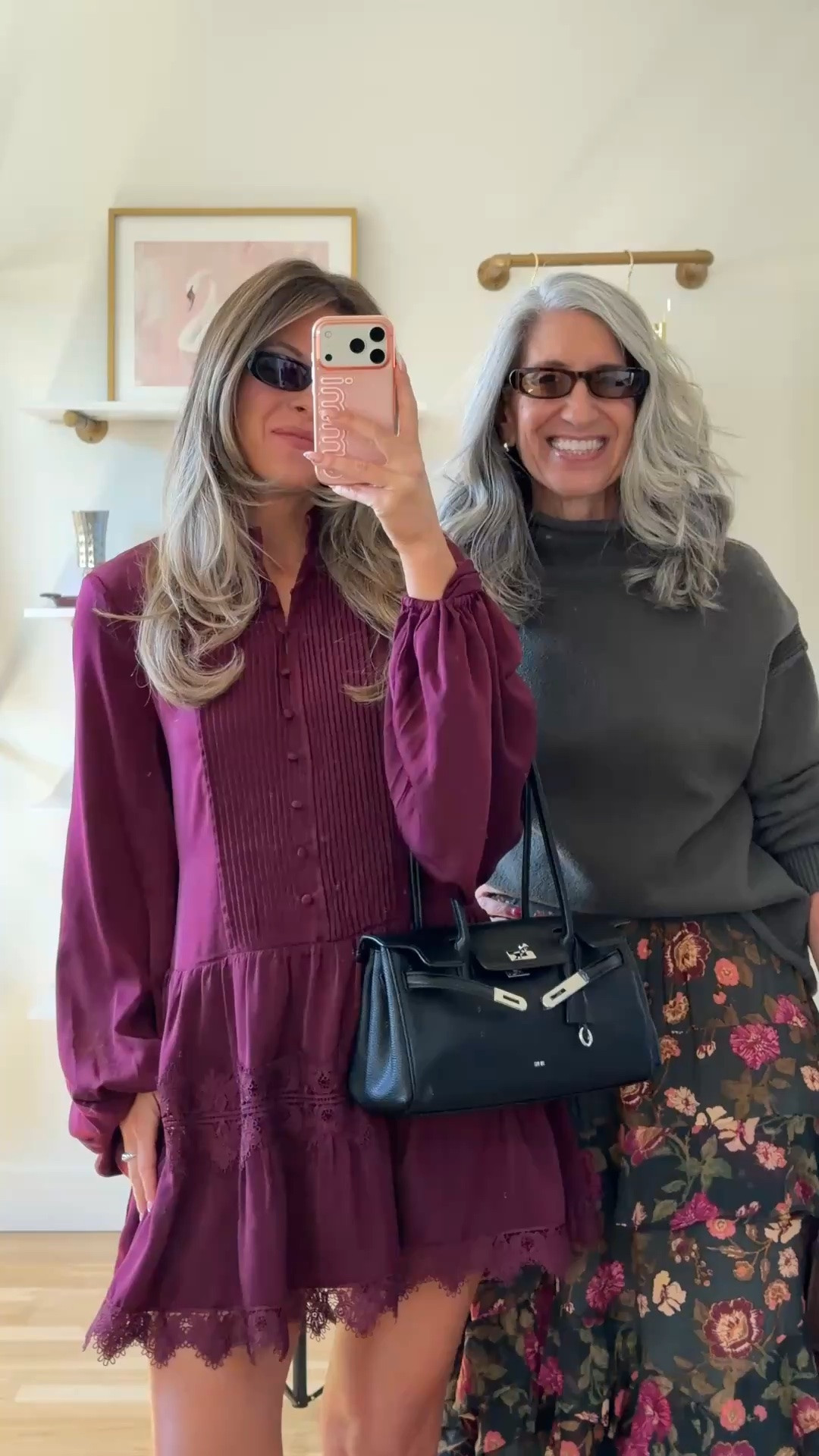 nordstrom anniversary sale summer to fall 
burgundy button-front mini dress with lace hem, green sweater paired with a floral tiered maxi skirt 🍂

i'm 5'4" and typically wear a small/2 

mom is 5'4" and typically wears a medium/6 
• sweaters: sized down to xs

fall outfits, fall dresses, autumn outfits, sweater dresses, midi dresses, long sleeve dresses, casual outfits, thanksgiving outfits, family photo outfits, date night outfits, work outfits, fall fashion, autumn fashion, cozy outfits, transitional outfits, neutral outfits, everyday outfits, weekend outfits, women’s fashion, affordable dresses, skort outfits, athletic skorts, casual skort outfits, summer skort outfits, amazon skorts, everyday skort outfits, mom & me outfits, mom & me dresses, matching outfits, mother daughter outfits, family photo outfits

#LTKgrwm #LTKSeasonal #LTKSaleAlert