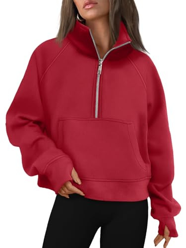 AUTOMET Womens Sweatshirts Half Zip Fleece Pullover Fall Outfits | Amazon (US)