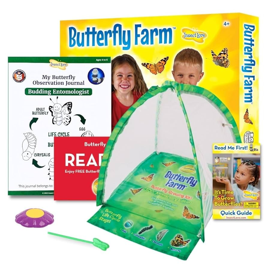 Insect Lore Butterfly Garden with Prepaid Voucher to Redeem Live Caterpillars | Farm Style Ultra-... | Amazon (US)
