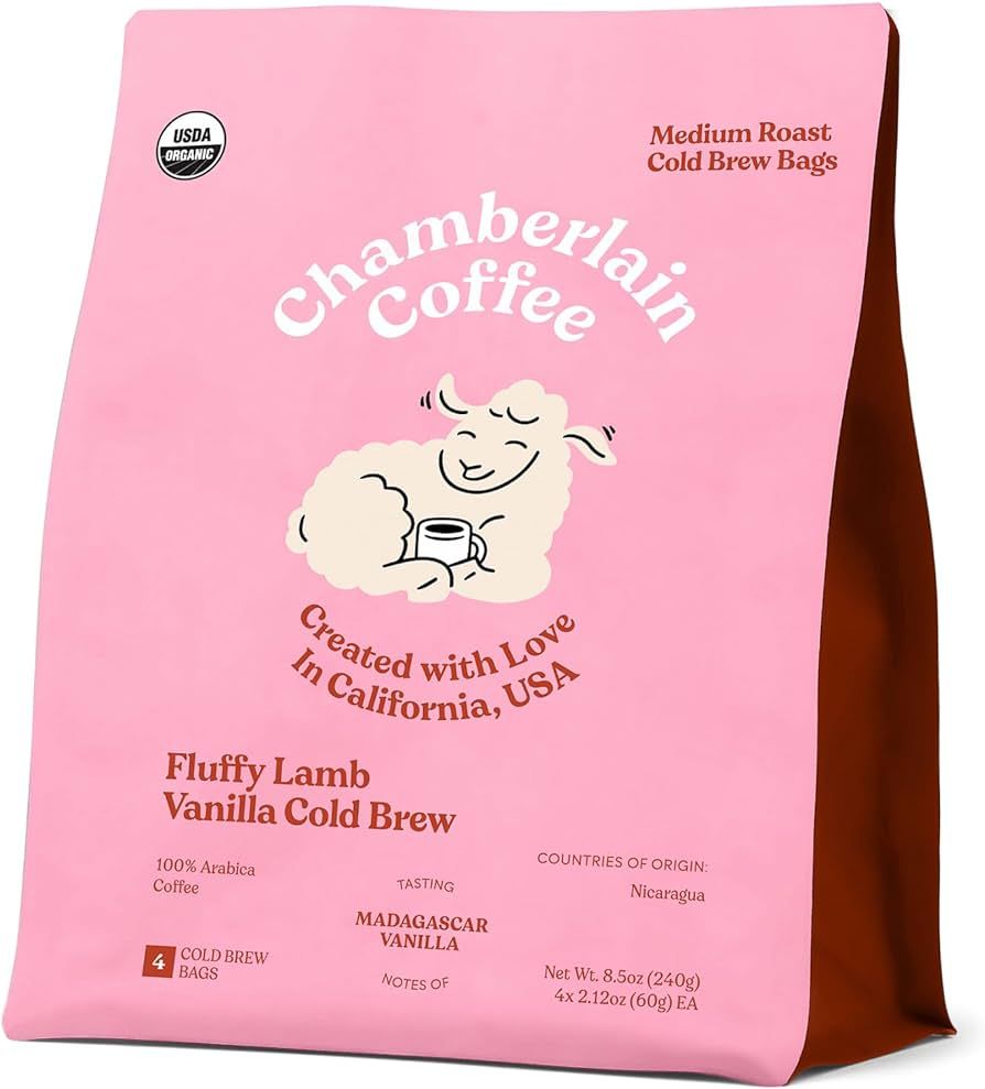 Chamberlain Coffee Fluffy Lamb Vanilla Cold Brew Bags - XL Cold Brew Bags - Premeasured, Ready to... | Amazon (US)