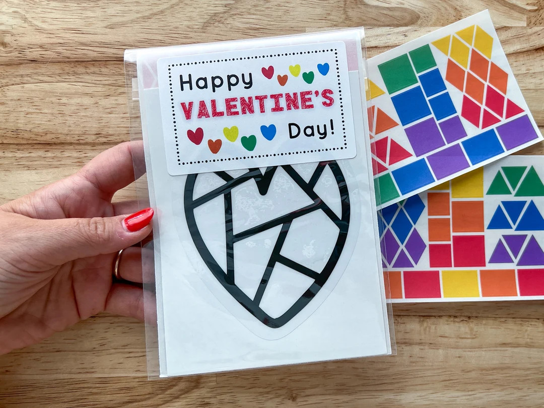 class valentines day card for kids, preschool valentine favors for students, Valentine classroom ... | Etsy (US)