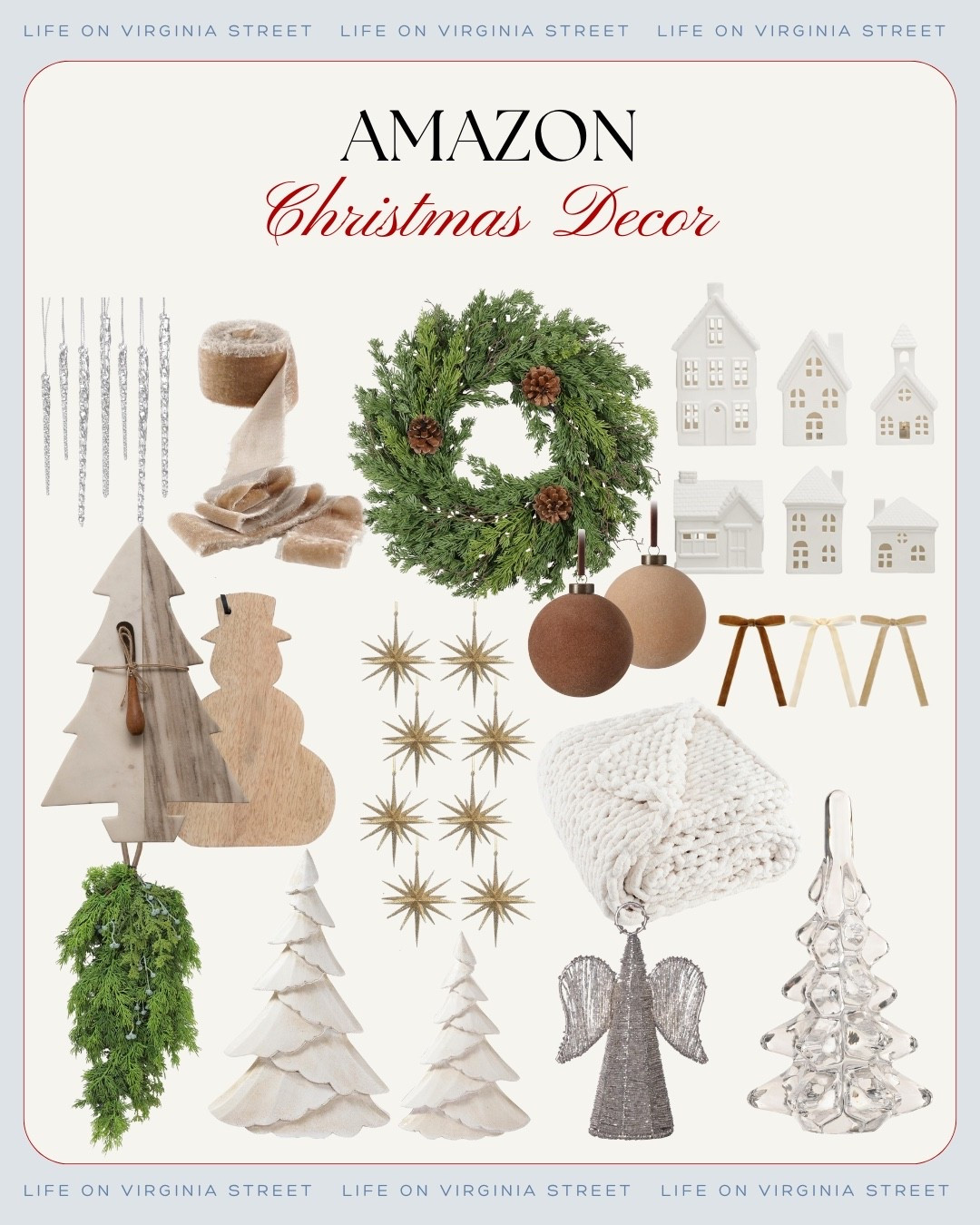 Amazon Christmas decor  🙌🏻🙌🏻

Wreath, garland, ornaments 

#LTKSeasonal #LTKHoliday #LTKHome