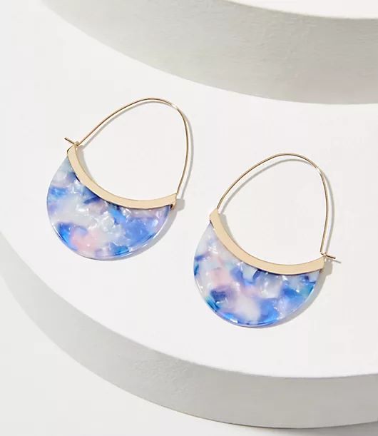 LOFT Resin Pull Through Hoop Earrings | LOFT