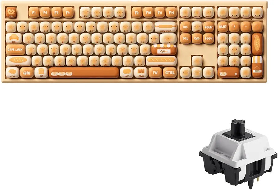 AKKO x MG108B Bun Wonderland Mechanical Keyboard Hot-Swappable Multi-Mode Gaming Keyboard with PB... | Amazon (US)