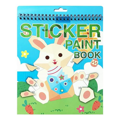 AEAHALY Easter Sticker Book Crafts for Kids Ages 4-8-Reusable Sticker Paint Books Basket Stuffer Gift Party Favors Include Bunny Egg Carrot Chick Gnome and More Designs Create Festival Atmosphere | Amazon (US)