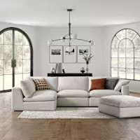 Dawson Chaise Sectional Sofa with Ottoman | Castlery | Castlery US