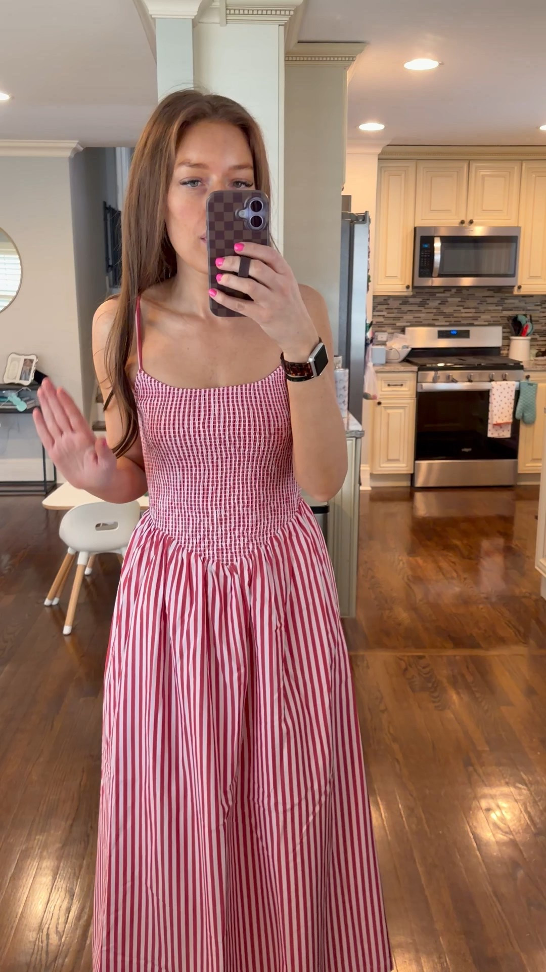 Wearing size S in dress 


Midi dress / smocked dress / summer dress / spring dress / 

#LTKootd #LTKmomlife