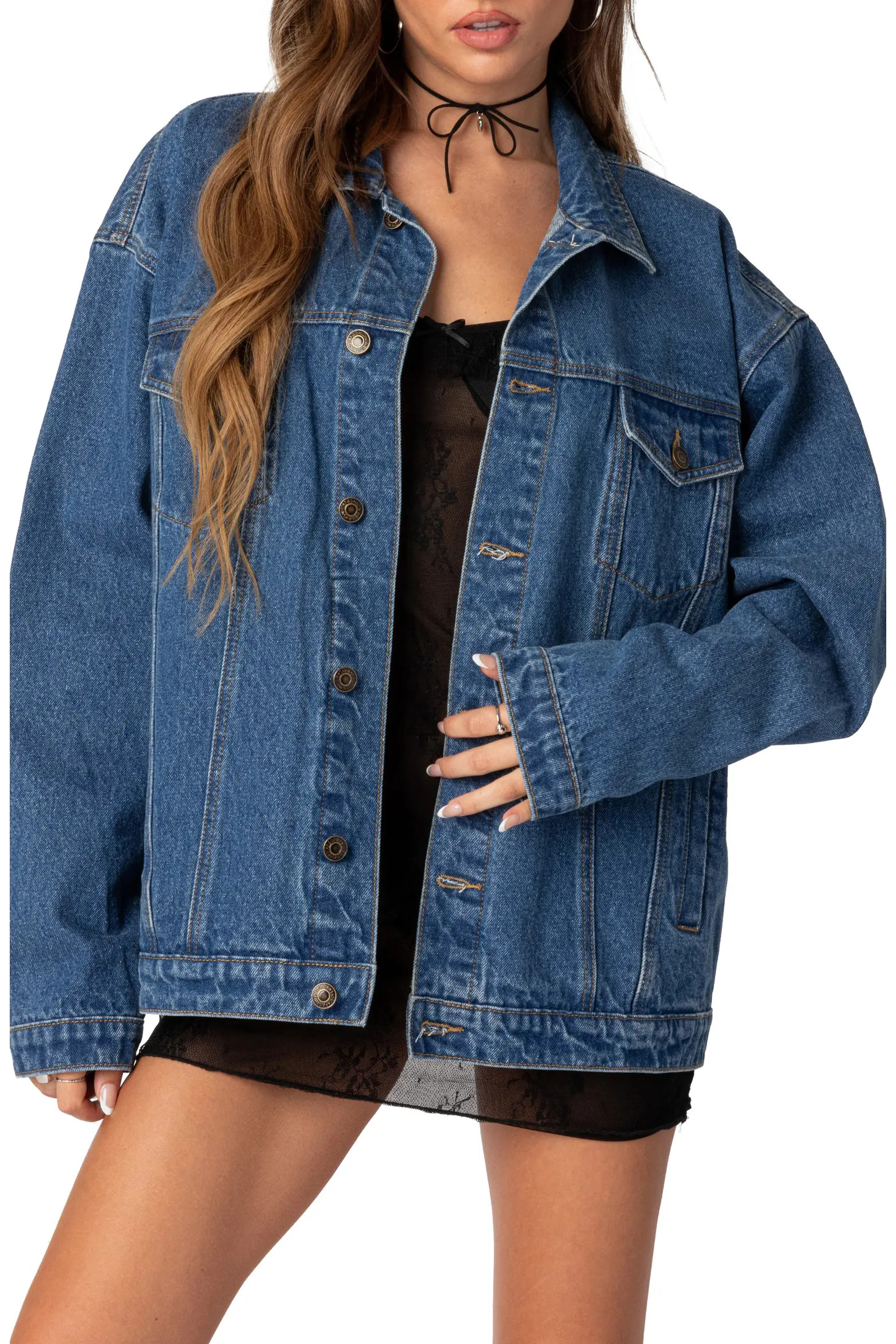 EDIKTED Dalia Oversize Denim Jacket (Women) | Nordstrom | Nordstrom