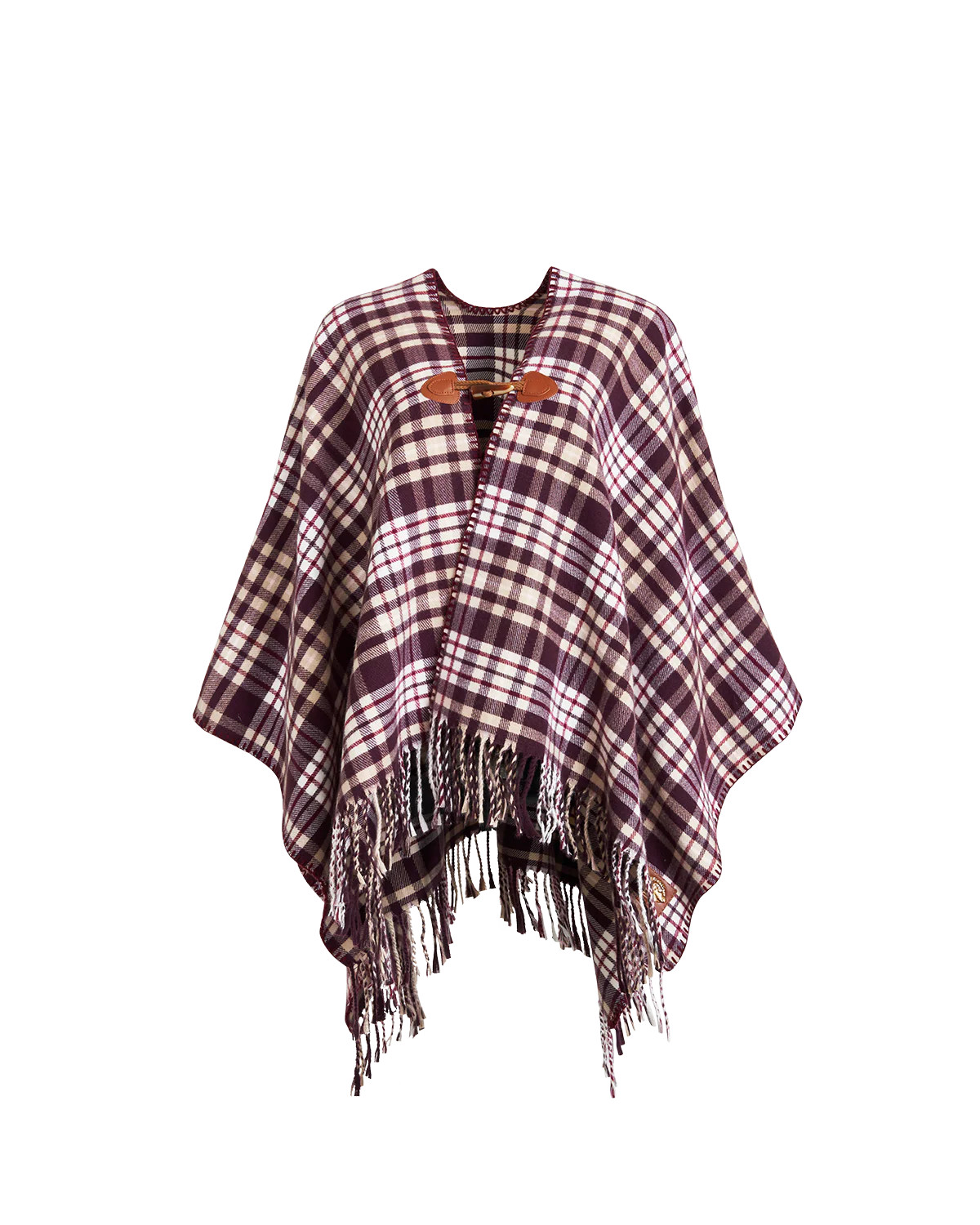 Caramel & Chocolate Check Cape | Fable England