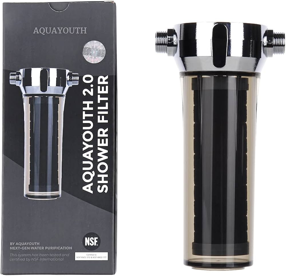 AQUAYOUTH 2.0 Carbon Shower Head Filter System | Removes Chlorine, Heavy Metals, And More | Great... | Amazon (US)