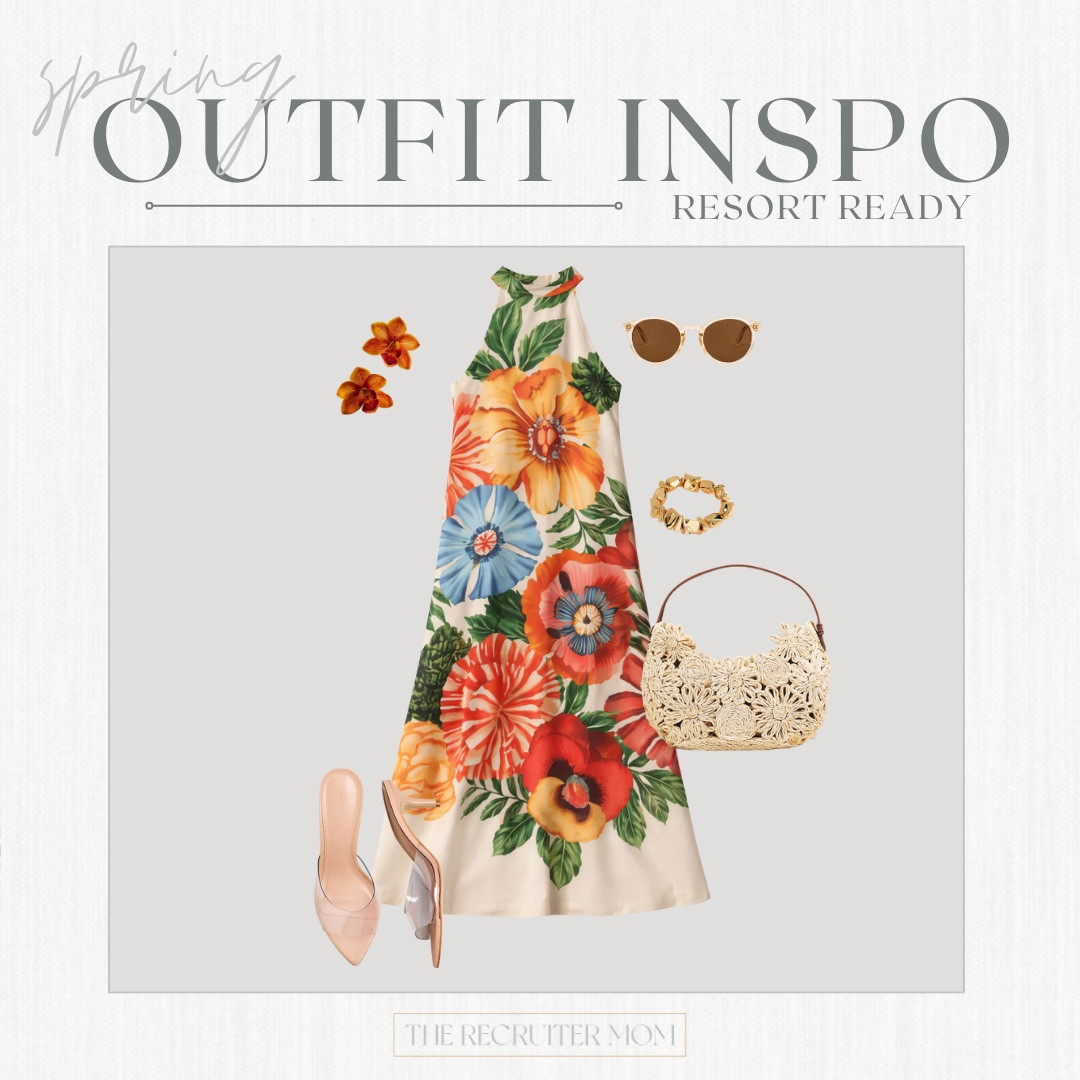 Resortwear Bold Floral Vacation Maxi Dress 

 #resort2026 #vacationoutfit