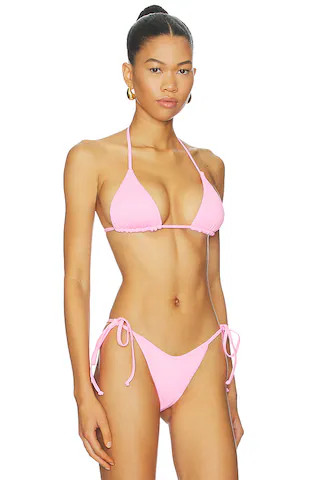 Slide Triangle Bikini Top in Fairy Floss | Revolve Clothing (Global)
