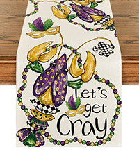 Artoid Mode Iris Purple Mardi Gras Table Runner, Seasonal Kitchen Dining Table Decoration for Hom... | Amazon (US)