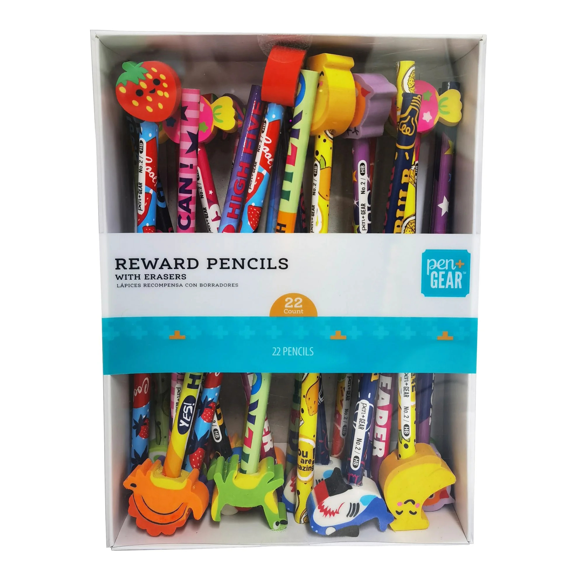 Pen+Gear Reward Pencils with Erasers, 22 Count | Walmart (US)