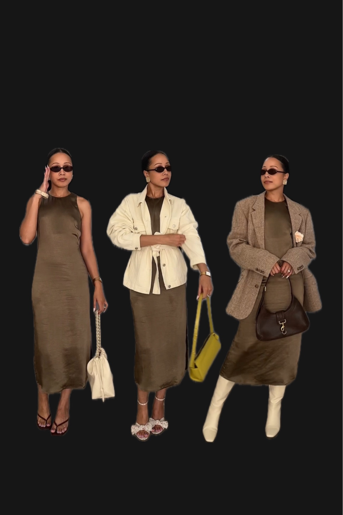 Satin midi dress 

#LTKStyleTip #LTKWorkwear #LTKOver40