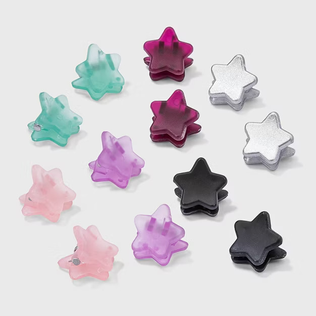 Girls' 12pk Jelly Star Claw Clips - art class™ | Target