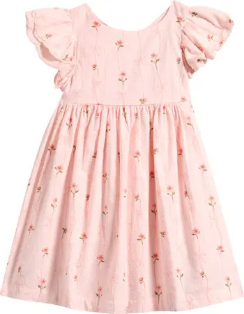 Kids' Floral Stripe Dress | Nordstrom