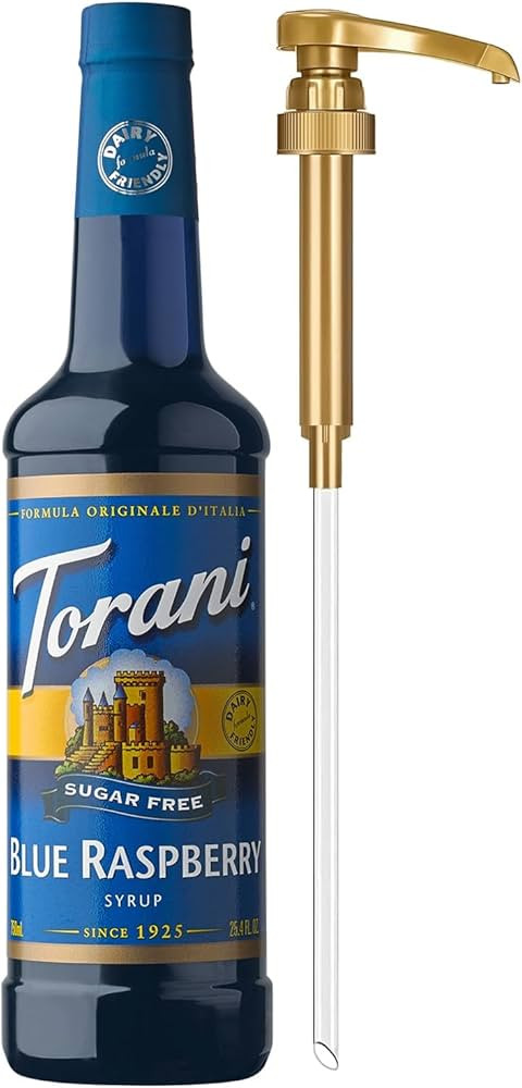 Torani Sugar Free Syrup, Blue Raspberry, Zero-Calorie Flavoring for Drinks, Pump Included, 25.4 O... | Amazon (US)