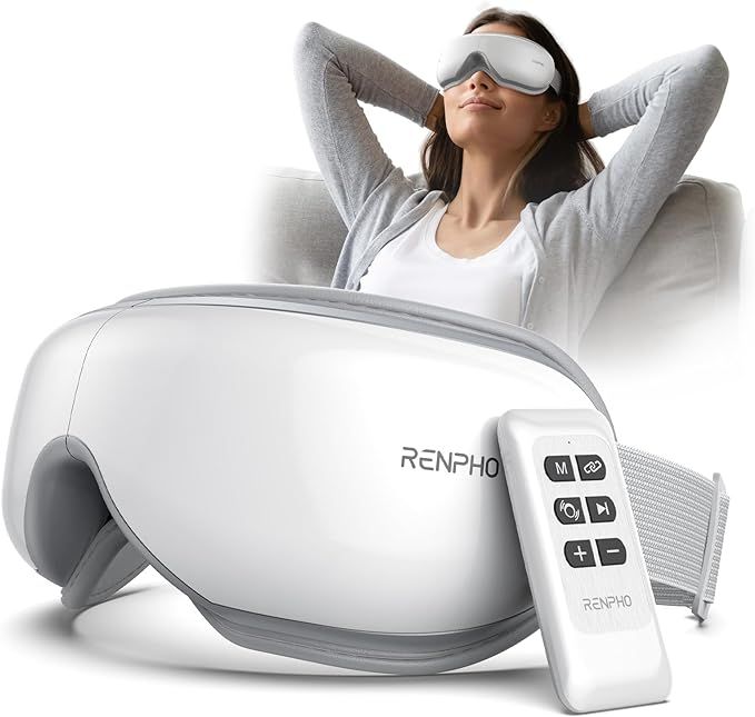 RENPHO Eyeris 1 - Birthday Gifts, Eye Massager for Migraines with Remote, Heat, Compression, Blue... | Amazon (US)