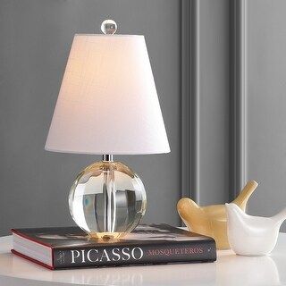 Goddard 16" Crystal Ball/Metal LED Table Lamp, Clear by JONATHAN Y | Bed Bath & Beyond