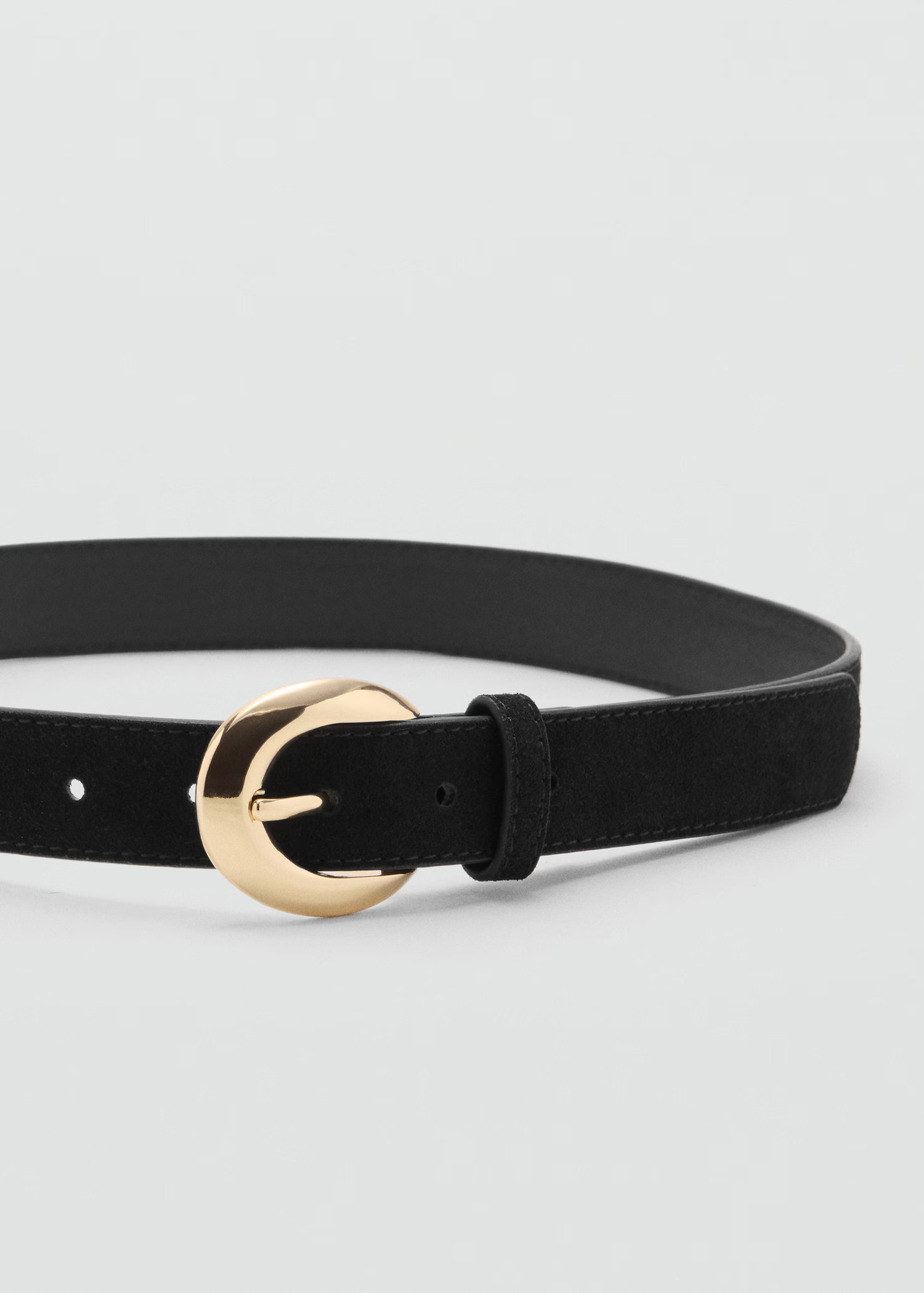 Leather belt with oval buckle - Women | MANGO USA | Mango (US/MX/AU)