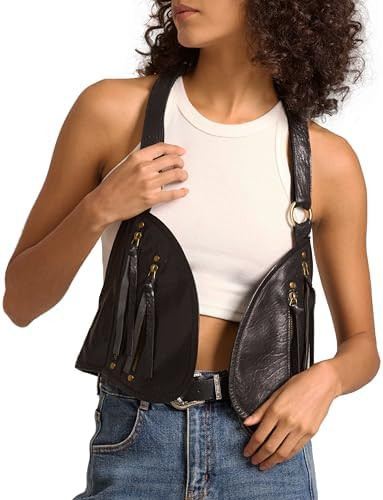 Harness for Women Genuine Leather with Pocket Steampunk Vest | Amazon (US)