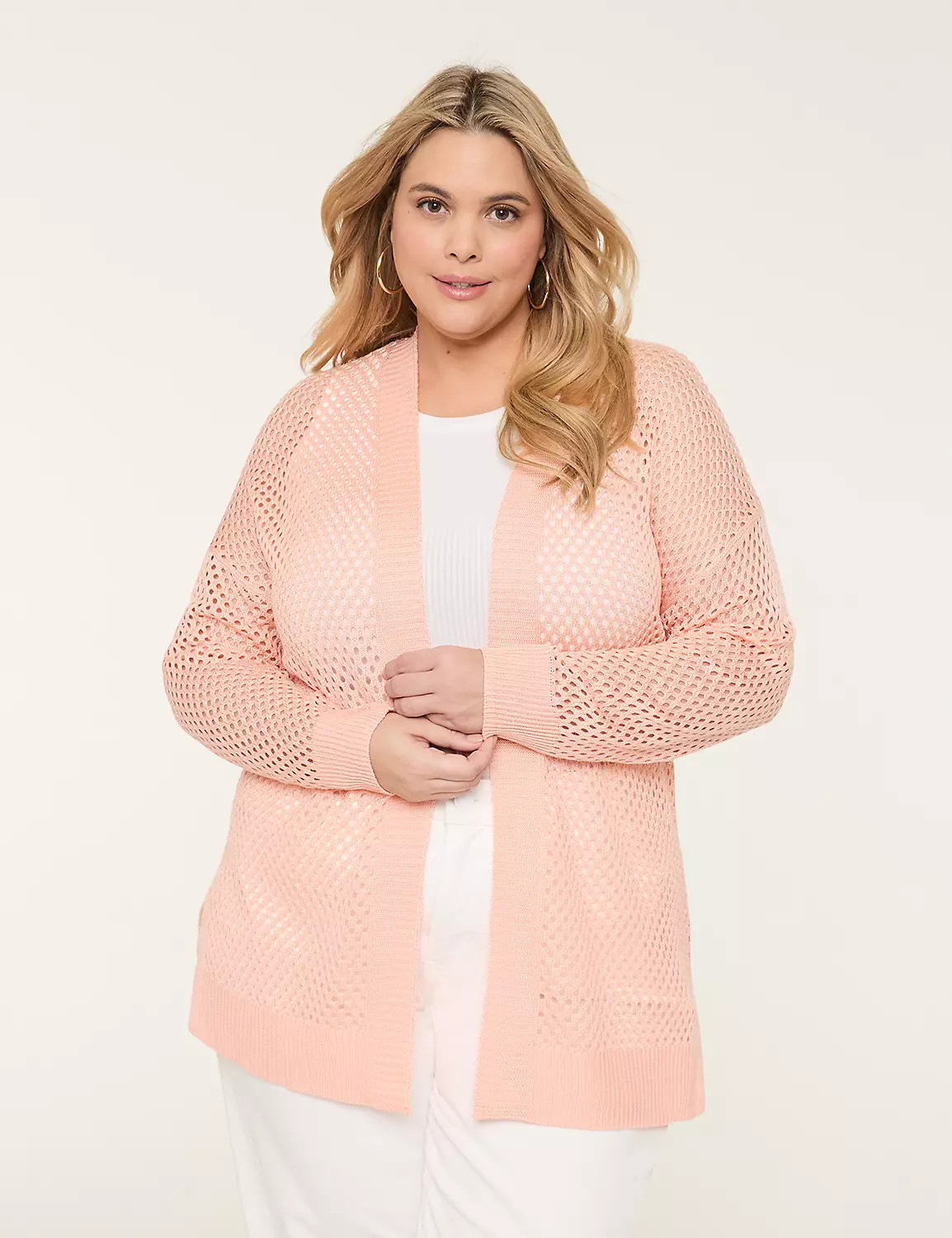 Open-Front Stitch Cardigan | Lane Bryant (US)