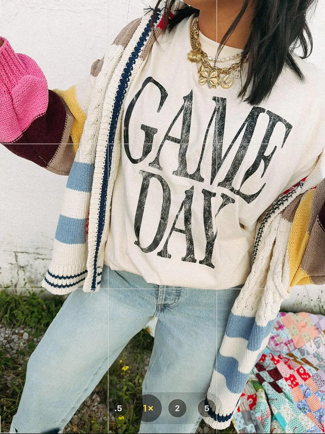 ETTA OG | Game Day Graphic Tee - Ivory / Black - Etsy | Etsy (US)