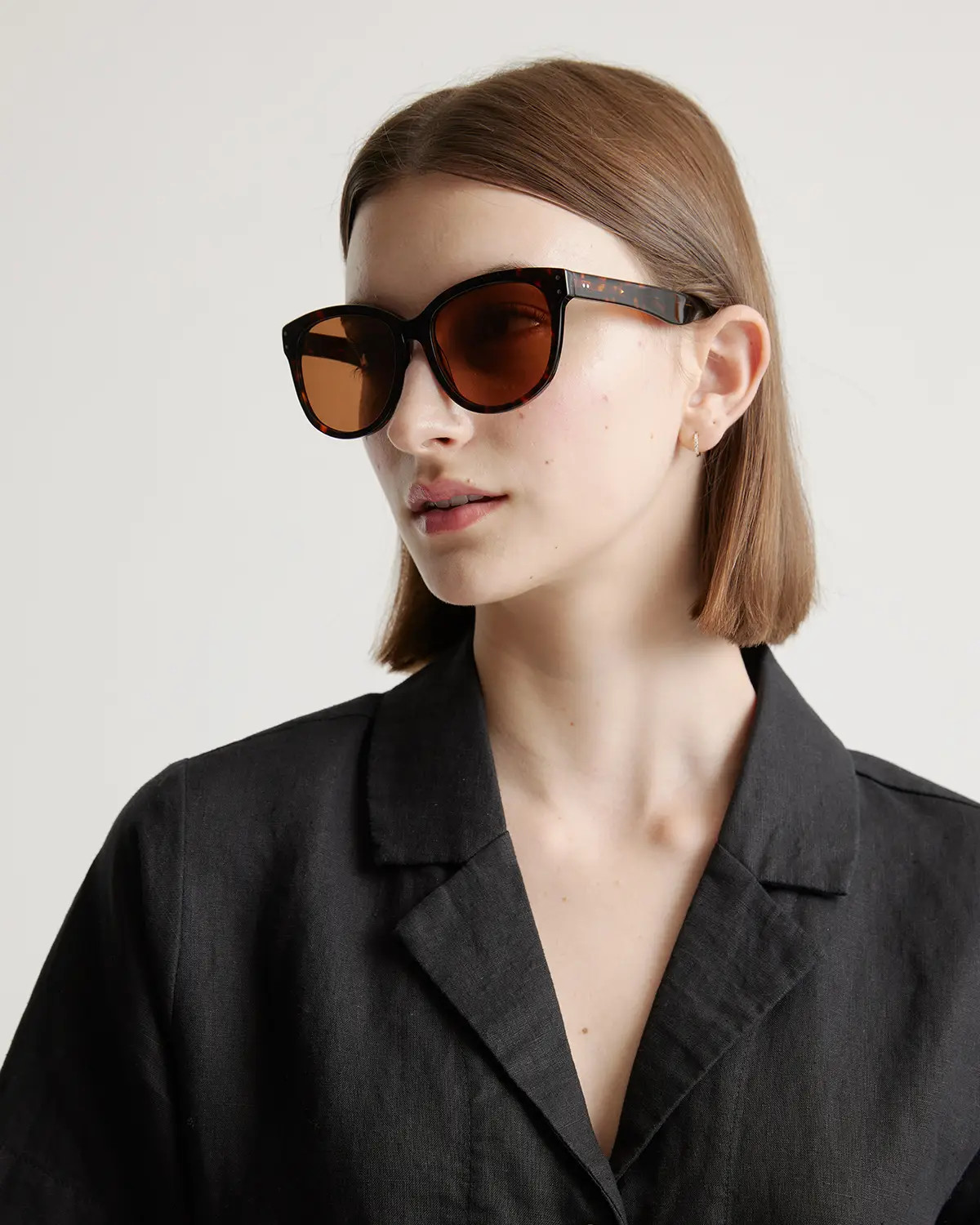 Lennon Polarized Acetate Sunglasses in Tortoise with Brown lens | Quince