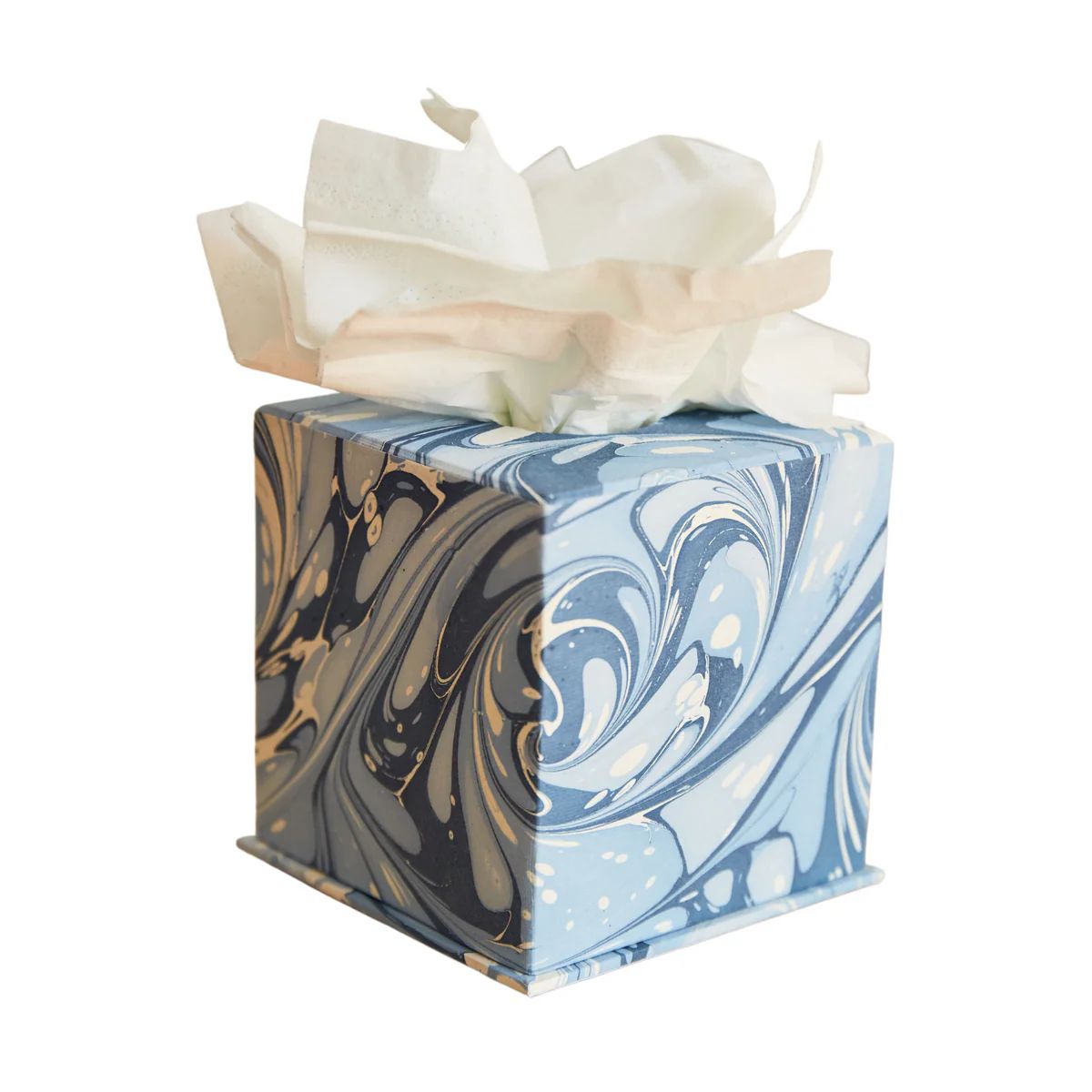 Blue Swirl Tissue Box Cover | Over The Moon