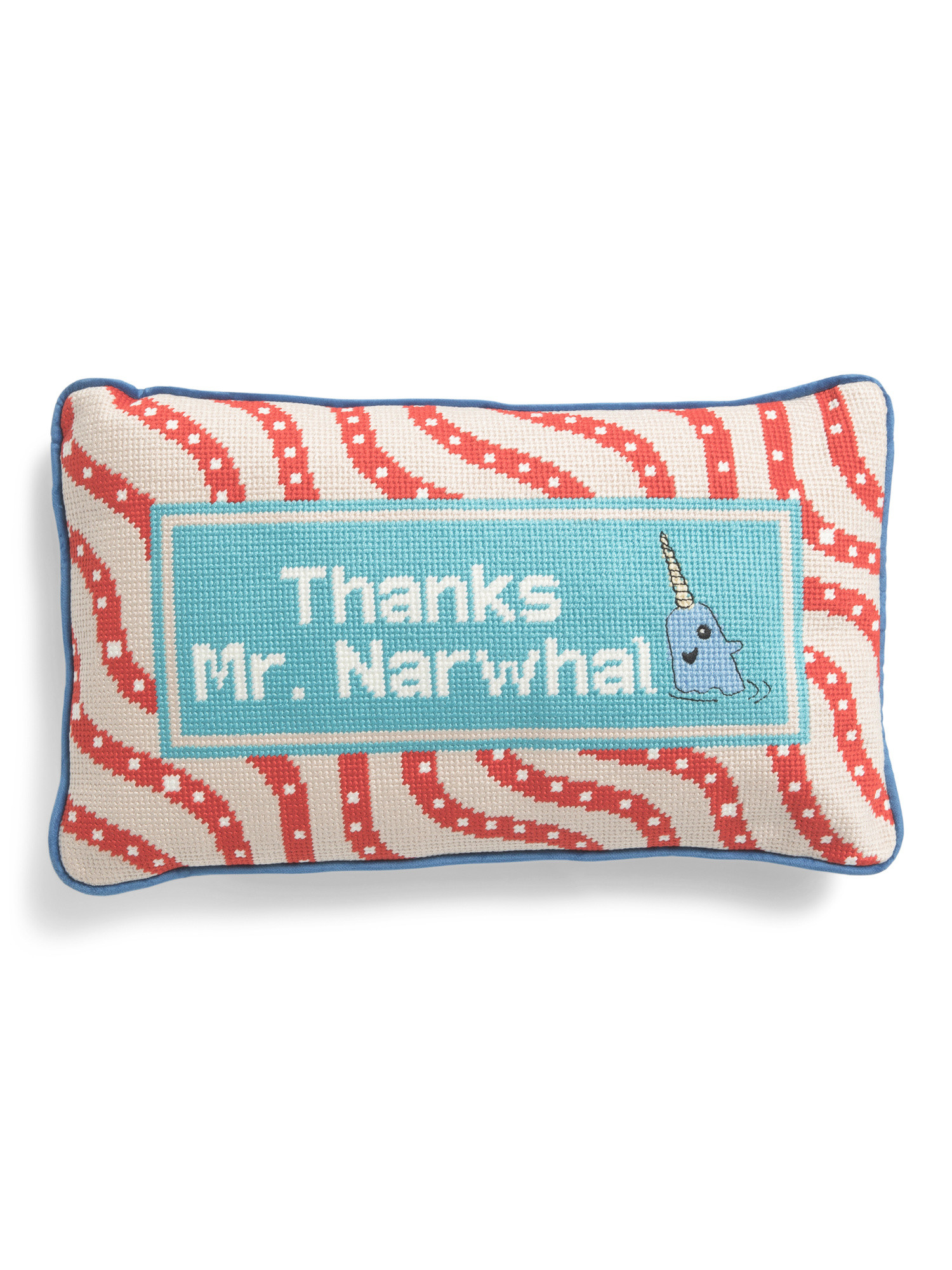 9x15 Narwhal Needlepoint Pillow | TJ Maxx