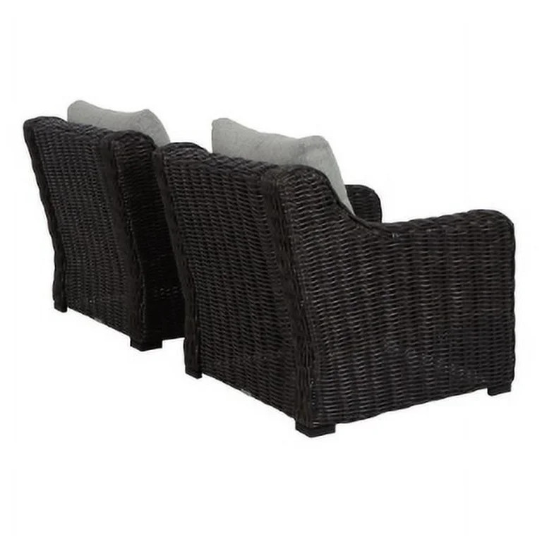Better Homes & Gardens Bellamy 4 Piece Outdoor Patio Conversation Set, Dark Brown | Walmart (US)