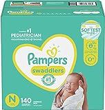 Diapers Newborn/Size 0 (< 10 lb), 140 Count - Pampers Swaddlers Disposable Baby Diapers, Enormous Pa | Amazon (US)