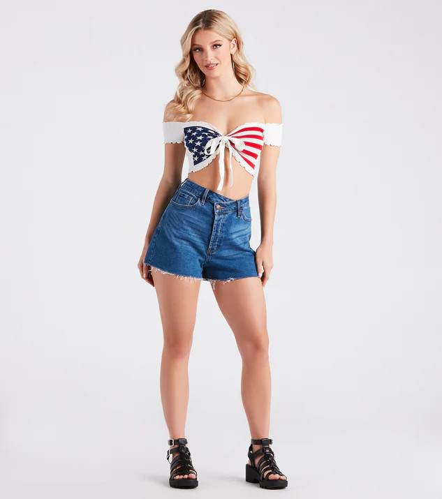 Miss Americana Rib Knit Crop Top | Windsor Stores